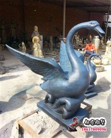 凝固的詩意 鑄銅天鵝雕塑與石雕的藝術(shù)魅力